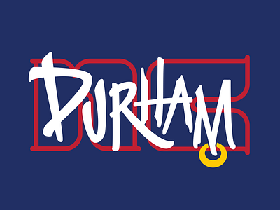 Durham Tribute bullcity curate durham homage illustration lettering vector