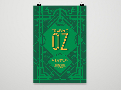 The Wizard of Oz adobe illustrator adobeillustrator artdeco oz poster poster design posterdesign wizard wizard of oz wizardofoz