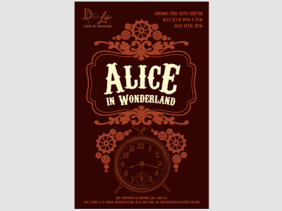 Alice in Wonderland dance poster poster steampunk