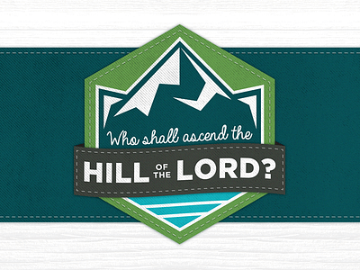 Who Shall Ascend badge illustration psalm verse