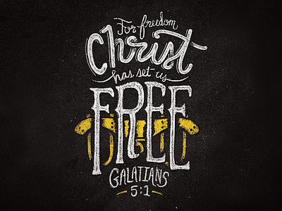 Set Free freedom galatians lettering texture vod