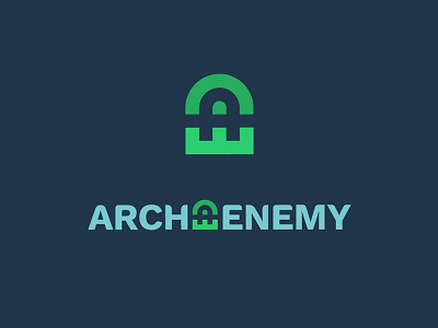 Arch Enemy Logo ae ae logo arch blue branding enemy green illustration logo logo design vector