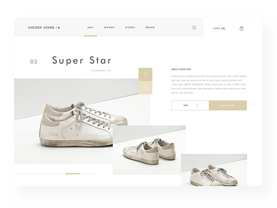 Golden Goose Super Star website design