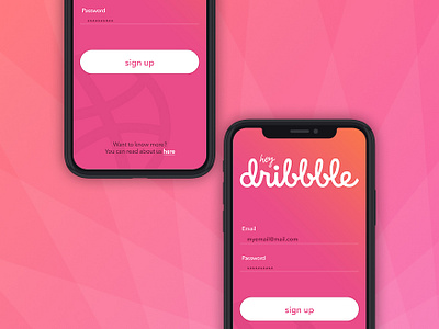 DailyUI - Sign In Mobile App Page app daily ui design dribbble dribbble invite minimal mobile sign sign up signup ui ux web