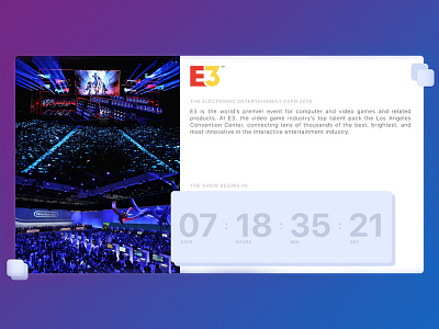 DailyUI - E3 Countdown Page