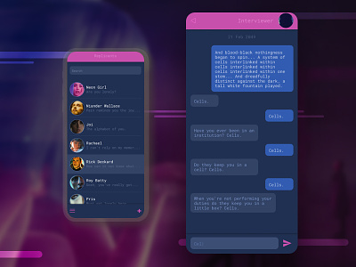DailyUI - Blade Runner 2049 Direct Messaging app bladerunner daily ui design direct direct messaging dribbble message minimal mobile mobile app ui ux