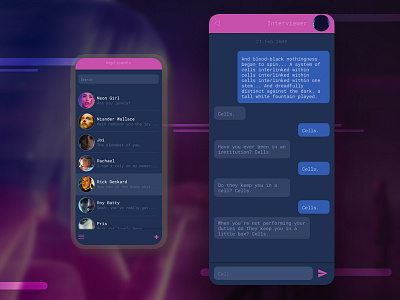 DailyUI - Blade Runner 2049 Direct Messaging