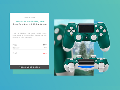 Daily UI - Email Receipt daily ui dailyui design dribbble dualshock email minimal play station receipt sony ui uidesign uiux ux web