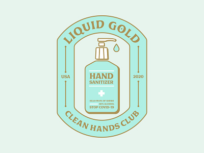Liquid Gold badge covid 19 hand sanitizer liquid gold stayhome