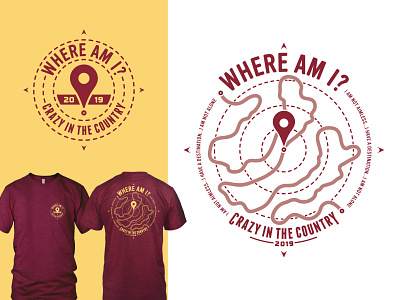 Where Am I? gps path pin t shirt design