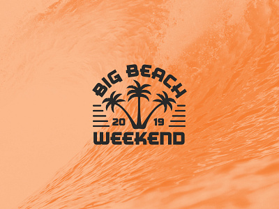 Big Beach Weekend beach design illustration sunset t shirt design