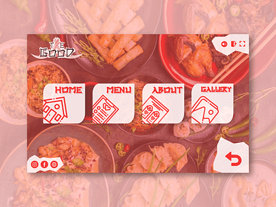 Restaurant app design interface