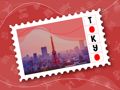 WEEKLY WARMUP CHALLENGE // POSTCARD DESIGN design graphic design japan postcard vector weekly warm up