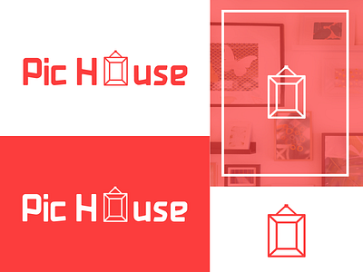 Pic House Logo branding design frames graphic design identity illustration illustrator logo vector