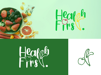 Health First Logo branding design food graphic design identity illustration illustrator logo typography vector