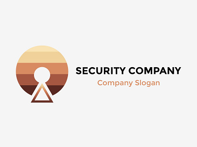Security Logo practice branding brown gradient graphic design illustration logo security
