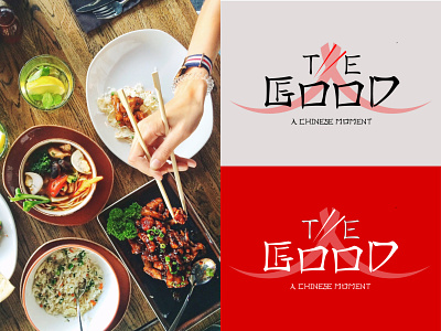 " THE GOOD FOOD " Logo branding chinese design graphic design illustrator logo restaurant