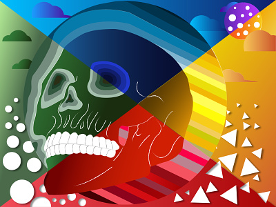 skull illusration colors design graphic design illustration illustrator skull