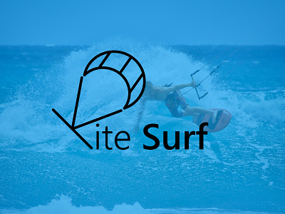 kite surf Logo concept branding design graphic design identity illustrator kitesurfing logo
