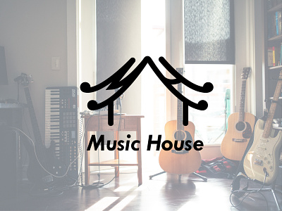 Music House Logo branding design graphic design identity illustration illustrator logo music vector