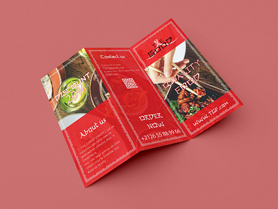 Restaurant tri fold brochure design chinese food design graphic design identity illustrator restaurant vector