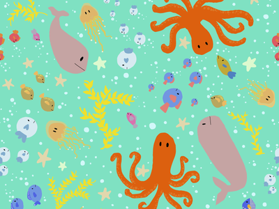 Ocean animal pattern