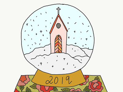 2019 Snowglobe 2019 books church digital digital art floral illustration snowglobe winter