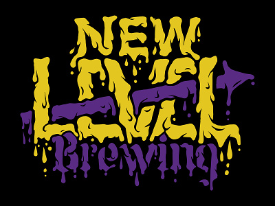New Level, Slimed! beer brewery brewing calgary illustration lettering slime tshirt