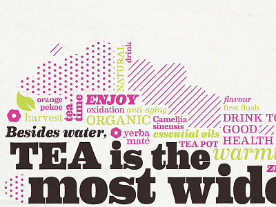 Tea Word Cloud banner cloud factory girly illustration leaves smoke steam tea wordcloud