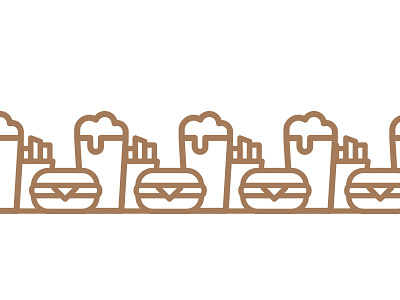 Friday Pub Lunch! beer burger friday fries icons illustration lunch pub