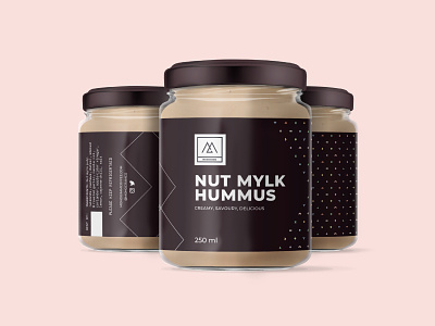 Monogram Food Packaging coffee hummus jars nut mylk package design packaging