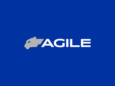 Agile Wealth Management Logo branding finance financial logo snow leopard