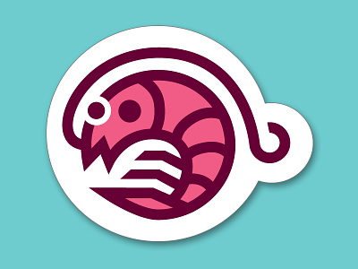 Shrimpy Shrimp: Sticker Design Playoff design marketplace mule playoff rebound shrimp shrimpy sticker worksonpaper