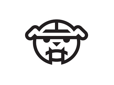 Bulldog british bulldog dog icon logo roundimals underbite