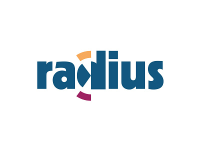 Radius Wordmark chart logo pie radius wordmark