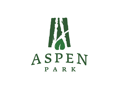 Aspen Park Logo aspen community leaf logo park residential