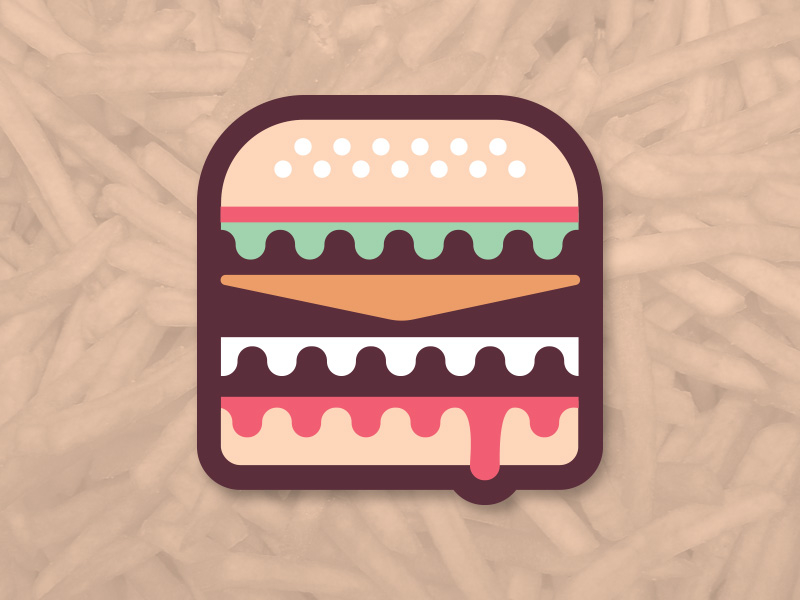 Sticker Mule Burger Magnet By Cam Hoff On Dribbble