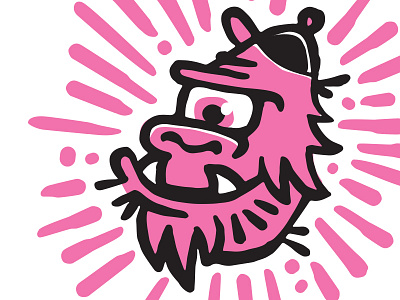 Slugger baseball mascot pink sasquatch underbite