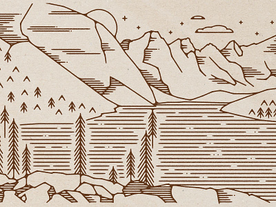 Lake Louise 2 Ways (1 of 2) illustration lake louise landscape mountains