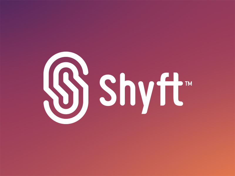 Shyft Identity logo gradient identity security fingerprint s tech blockchain technology