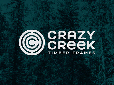 Crazy Creek Timber Frames Logo c crazy creek frames logo lumber timber tree ring