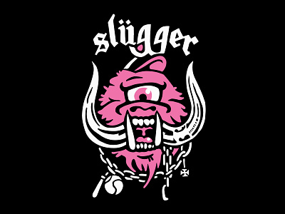 Sluggerhead Mashup illustration mashup metal motorhead pink punk