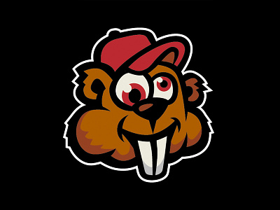 Canucklehead baseball beaver canada cartoon character crazy mascot ottawa