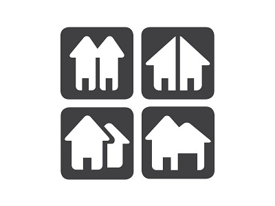 Home Types Icon Set homes icons real estate