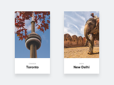 Cities - Toronto & New Delhi cities city design graphic design project sketch ui visual