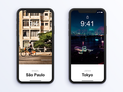 Cities - Sao Paulo & Tokyo mobile apple cities city design graphic design iphone iphone x project sketch ui visual