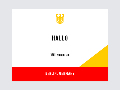 Hallo, Berlin card cities city country design flag graphic design ticket vector