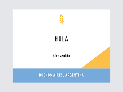 Hola, Buenos Aires card cities city country design flag graphic design ticket vector