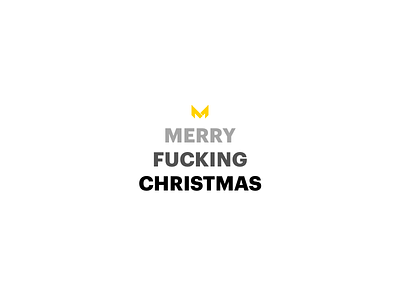 Merry f*cking christmas. brand branding buenos aires christmas design graphic design identity logo minimal vector xmas