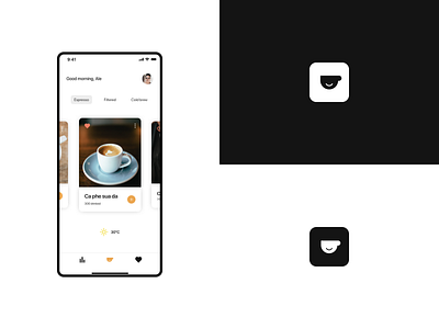Coffeeholic app icon app appstore argentina coffee design designer develop developer icon interface ios minimal minimalist minimalistic ui uiux ux visual visual design weather